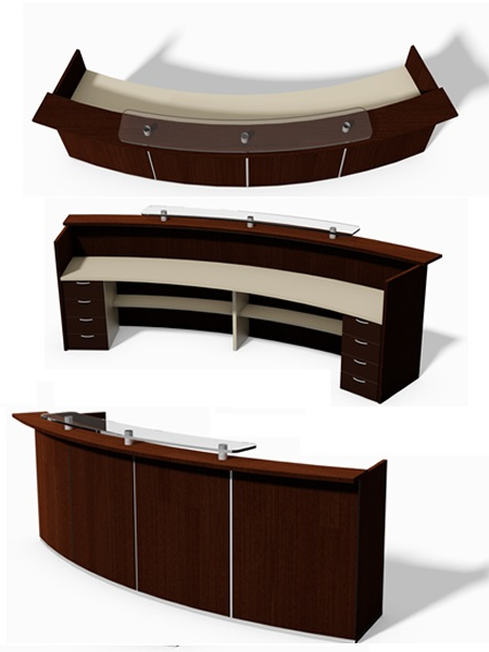 Mueble de Recepción Curvo