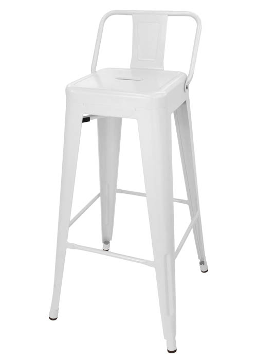 Tolix Taburete Alto Blanco 01
