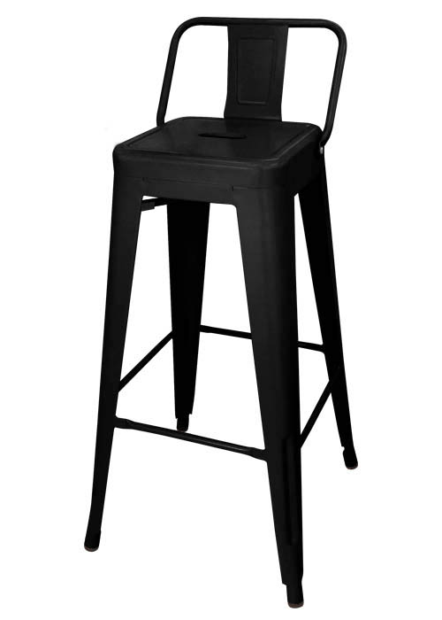 Tolix Taburete Alto Negro 01